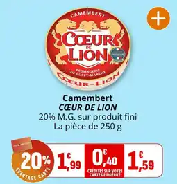 Coccinelle Express Cœur de Lion Camembert offre