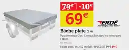 Espace emeraude ERDÉ Bâche plate offre
