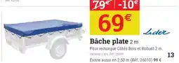 Espace emeraude Lider Bâche plate 2 m offre