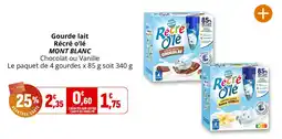 Coccinelle Supermarché Mont blanc récré o'lé gourde lait offre