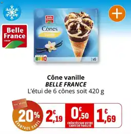 Coccimarket Belle France Cônes Vanille offre