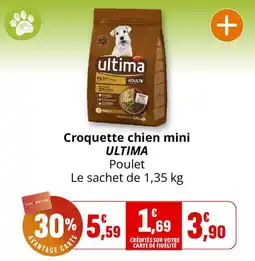 Coccinelle Express ULTIMA Croquette chien mini Poulet offre