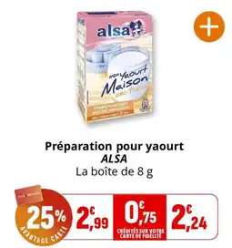 Coccinelle Express ALSA Préparation pour yaourt offre