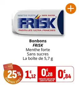 Coccinelle Express FRISK Bonbons offre