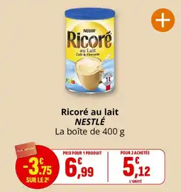 Coccimarket Ricoré au lait NESTLÉ offre