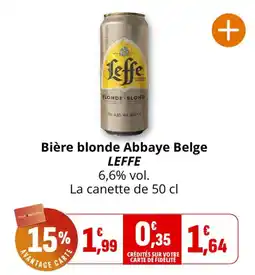 Coccimarket LEFFE Bière blonde Abbaye Belge offre