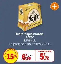Coccimarket LEFFE Bière triple blonde offre