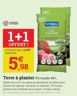 Espace emeraude Fertiligene Terre à planter offre
