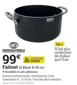 Espace emeraude PENTOLE AGNELLI Faitout Al Black offre