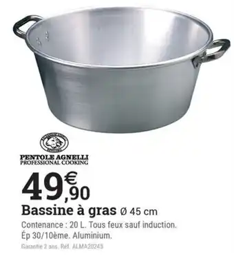 PENTOLE AGNELLI Bassine à gras