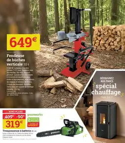 Espace emeraude greenworks Tronçonneuse à batterie 40 cm offre