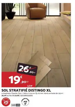 Bricomarché Distingo XL Sol stratifié offre