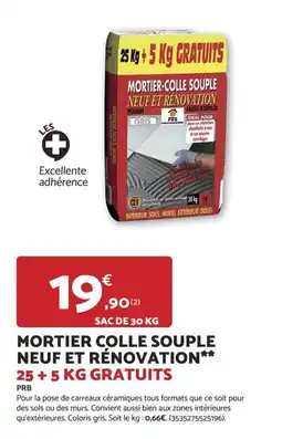 Bricomarché PRB Mortier colle souple offre