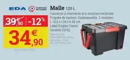 Espace emeraude EDA Malle 120 L offre