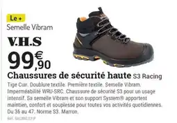 Espace emeraude V.H.S Chaussures de sécurité haute S3 Racing offre