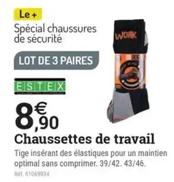 Espace emeraude ESTEX Chaussettes de travail offre