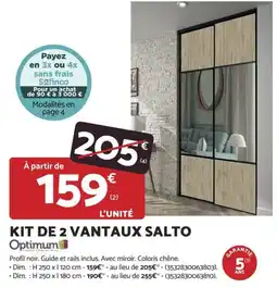 Bricomarché Optimum KIT DE 2 VANTAUX SALTO offre