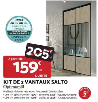 Optimum KIT DE 2 VANTAUX SALTO