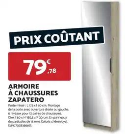 Bricomarché ZAPATERO ARMOIRE À CHAUSSURES offre