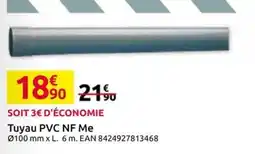 Mr Bricolage Tuyau PVC NF Me offre