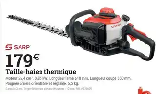 Espace emeraude SARP Taille-haies thermique offre