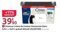 Mr Bricolage DULUX VALENTINE Peinture Crème de Couleur biosourcée blanc offre