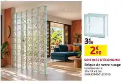 Mr Bricolage Brique de verre nuage offre