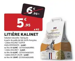 Bricomarché KALINET Litière végétale offre