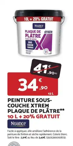 Bricomarché Nuance PLAQUE DE PLÂTRE XTREM offre
