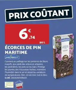 Bricomarché Jardibest écorces de pin maritime offre