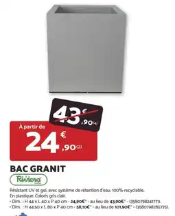 Bricomarché Riviera bac granit offre