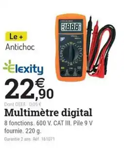 Espace emeraude Elexity Multimètre digital offre