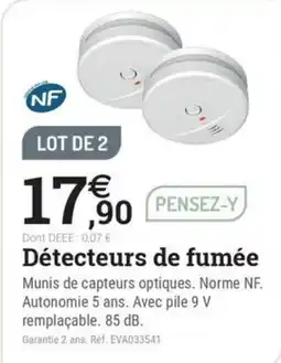 Espace emeraude NF Détecteurs de fumée offre