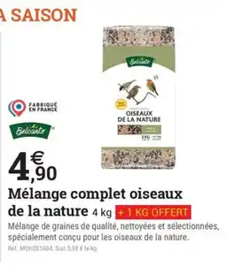 Espace emeraude Belcanto Mélange complet oiseaux de la nature offre