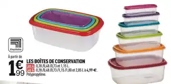 Centrakor Les boîtes de conservation offre