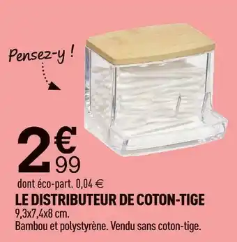 Centrakor Le distributeur de coton-tige offre