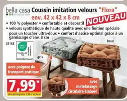 Norma Bella casa coussin imitation velours flora offre