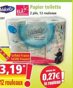Norma Valenty papier toilette offre