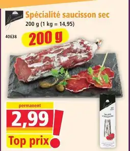 Norma Spécialité saucisson sec offre