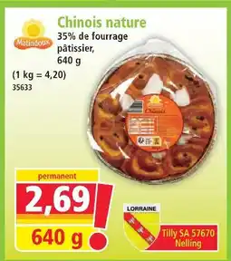 Norma Matindoux chinois nature offre