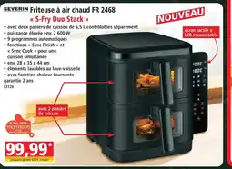 Norma Severin friteuse à air chaud fr 2468 s-fry duo stack offre