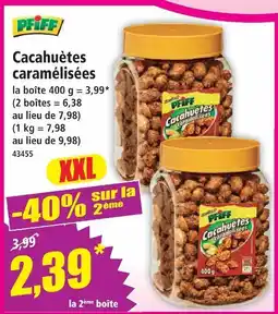 Norma Pfiff cacahuètes caramélisées offre