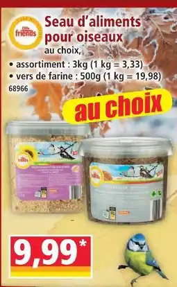 Norma Little friends seau d'aliments pour oiseaux offre