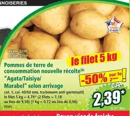 Norma Pommes de terre de consommation nouvelle récolte offre