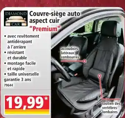 Norma Diamond car couvre-siège auto aspect cuir premium offre