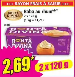 Norma Bontà divina baba au rhum offre