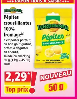 Norma Leerdammer pépites croustillantes 100% fromage offre