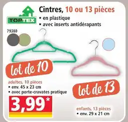 Norma Toptex cintres offre