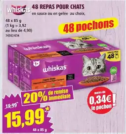 Norma Whiskas 48 repas pour chats offre