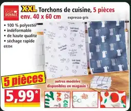 Norma Casa royale torchons de cuisine, 5 pièces env. 40 x 60 cm offre
